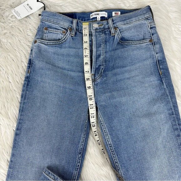 Re/Done Women's NWT‎ Mid 90's Hi-Rise Button-Fly Ankle Stretch Jeans W26-28/L28 - Picture 8 of 10